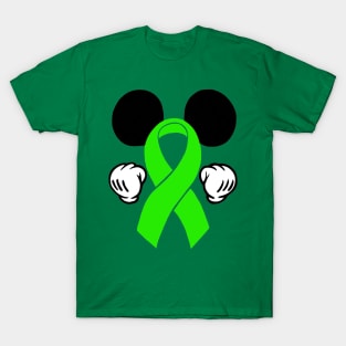 Mouse Ears Awareness Ribbon (Green) T-Shirt